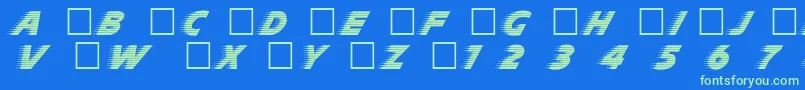 Slp Font – Green Fonts on Blue Background
