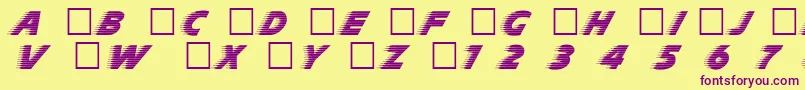 Slp Font – Purple Fonts on Yellow Background