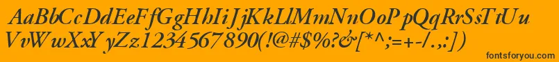 GaramondsskBoldItalic Font – Black Fonts on Orange Background