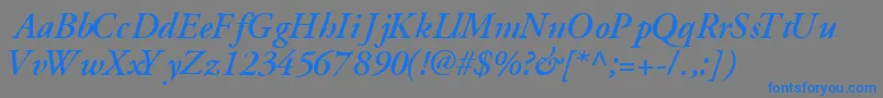 GaramondsskBoldItalic Font – Blue Fonts on Gray Background