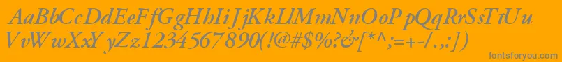 GaramondsskBoldItalic Font – Gray Fonts on Orange Background