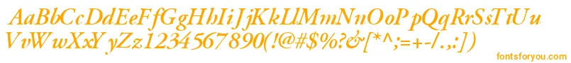 GaramondsskBoldItalic-Schriftart – Orangefarbene Schriften