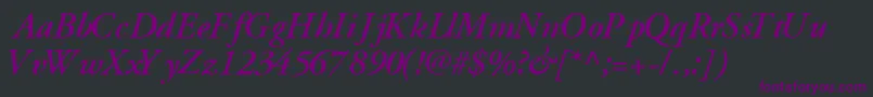 GaramondsskBoldItalic Font – Purple Fonts on Black Background