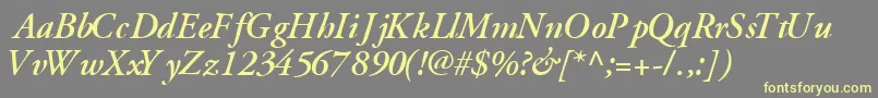 More about GaramondsskBoldItalic Font GaramondsskBoldItalic Font – Yellow Fonts on Gray Background