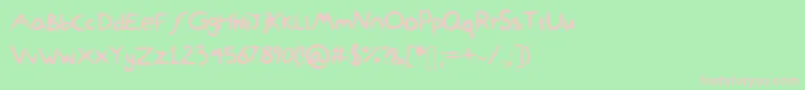 DamiWasHere Font – Pink Fonts on Green Background
