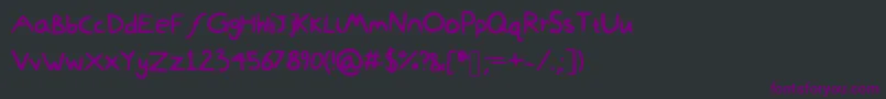 DamiWasHere-fontti – violetit fontit mustalla taustalla