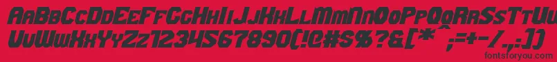 GaikingExtendedItalic Font – Black Fonts on Red Background