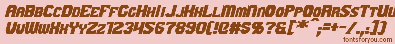 GaikingExtendedItalic Font – Brown Fonts on Pink Background