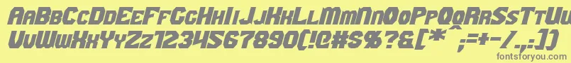 GaikingExtendedItalic Font – Gray Fonts on Yellow Background