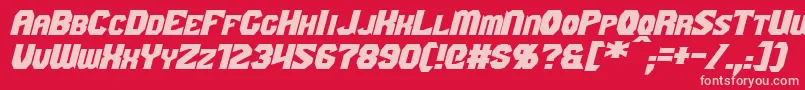 GaikingExtendedItalic Font – Pink Fonts on Red Background