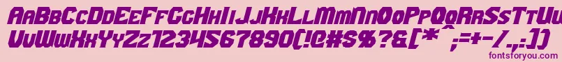 GaikingExtendedItalic Font – Purple Fonts on Pink Background