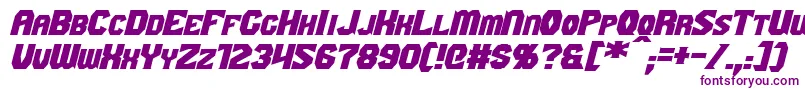 GaikingExtendedItalic Font – Purple Fonts on White Background