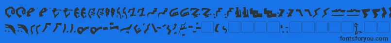 GiediDecepticonGraffiti Font – Black Fonts on Blue Background