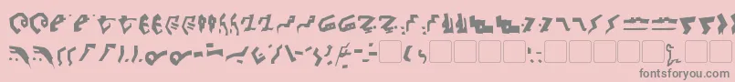 Fonte GiediDecepticonGraffiti – fontes cinzas em um fundo rosa