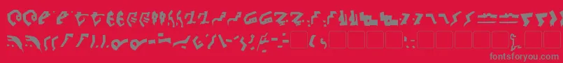 GiediDecepticonGraffiti Font – Gray Fonts on Red Background