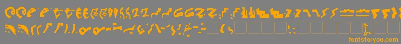 GiediDecepticonGraffiti-fontti – oranssit fontit harmaalla taustalla