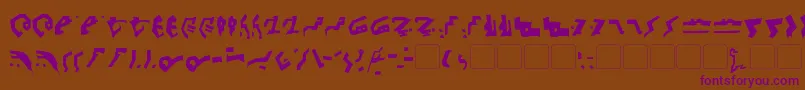GiediDecepticonGraffiti-Schriftart – Violette Schriften auf braunem Hintergrund