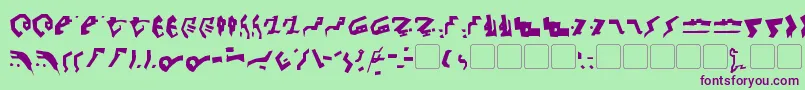 GiediDecepticonGraffiti-fontti – violetit fontit vihreällä taustalla