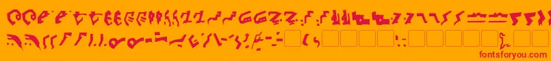 GiediDecepticonGraffiti Font – Red Fonts on Orange Background