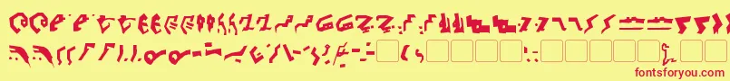 fuente GiediDecepticonGraffiti – Fuentes Rojas Sobre Fondo Amarillo