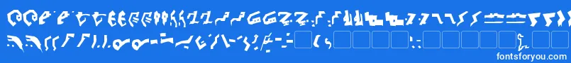 GiediDecepticonGraffiti Font – White Fonts on Blue Background