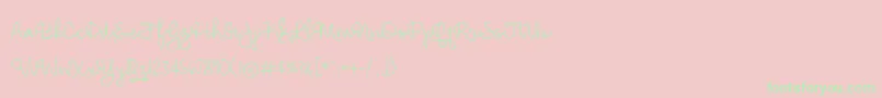 HickoryJackLight Font – Green Fonts on Pink Background