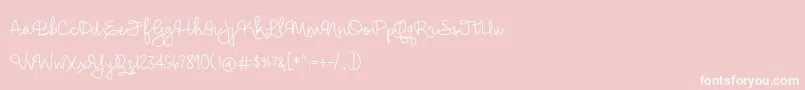 HickoryJackLight Font – White Fonts on Pink Background