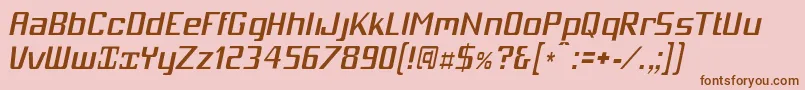 Mobici Font – Brown Fonts on Pink Background