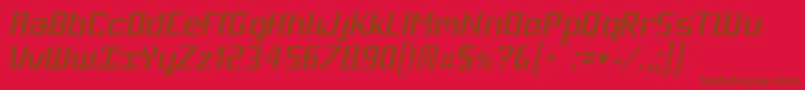 Mobici Font – Brown Fonts on Red Background