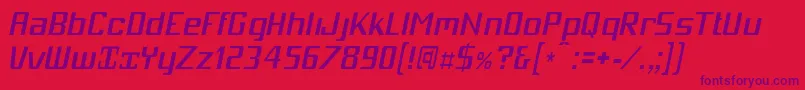 Mobici Font – Purple Fonts on Red Background