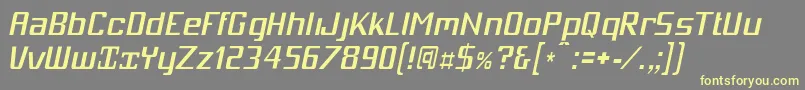 More about Mobici Font Mobici Font – Yellow Fonts on Gray Background
