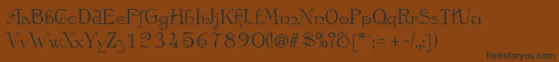 AnglicanRegular Font – Black Fonts on Brown Background