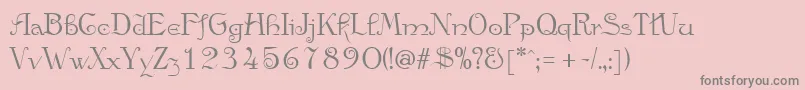 AnglicanRegular Font – Gray Fonts on Pink Background