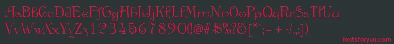 AnglicanRegular Font – Red Fonts on Black Background