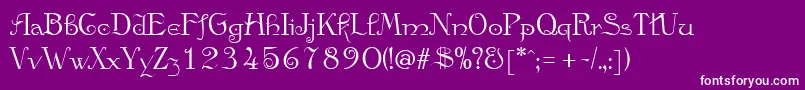 AnglicanRegular Font – White Fonts on Purple Background