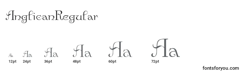 AnglicanRegular font sizes