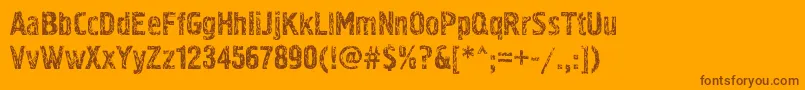 Pollock3c Font – Brown Fonts on Orange Background