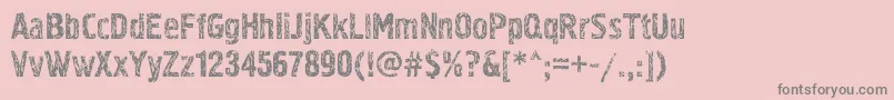 Pollock3c Font – Gray Fonts on Pink Background