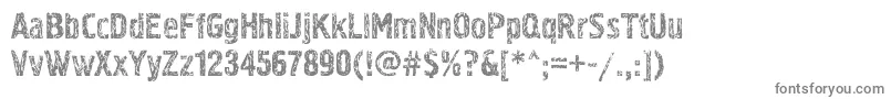 フォントPollock3c – 白い背景に灰色の文字