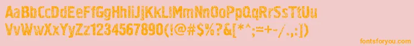 Pollock3c Font – Orange Fonts on Pink Background