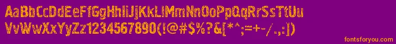 Pollock3c Font – Orange Fonts on Purple Background