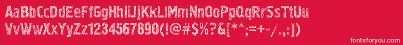 Pollock3c Font – Pink Fonts on Red Background