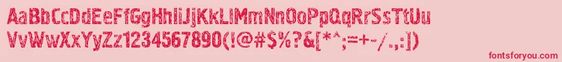 Pollock3c Font – Red Fonts on Pink Background