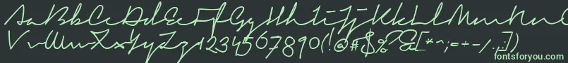 SignericaFat Font – Green Fonts on Black Background