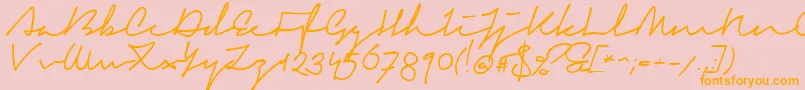 SignericaFat Font – Orange Fonts on Pink Background