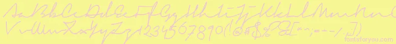 SignericaFat Font – Pink Fonts on Yellow Background