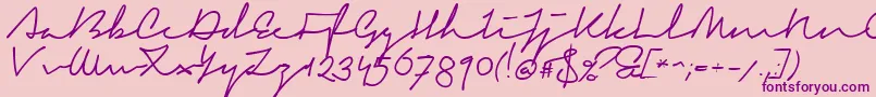 SignericaFat Font – Purple Fonts on Pink Background