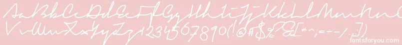 SignericaFat-Schriftart – Weiße Schriften auf rosa Hintergrund