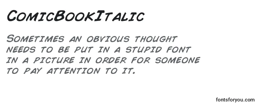 ComicBookItalic フォントのレビュー