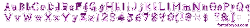 Oshare Font – Purple Fonts on White Background